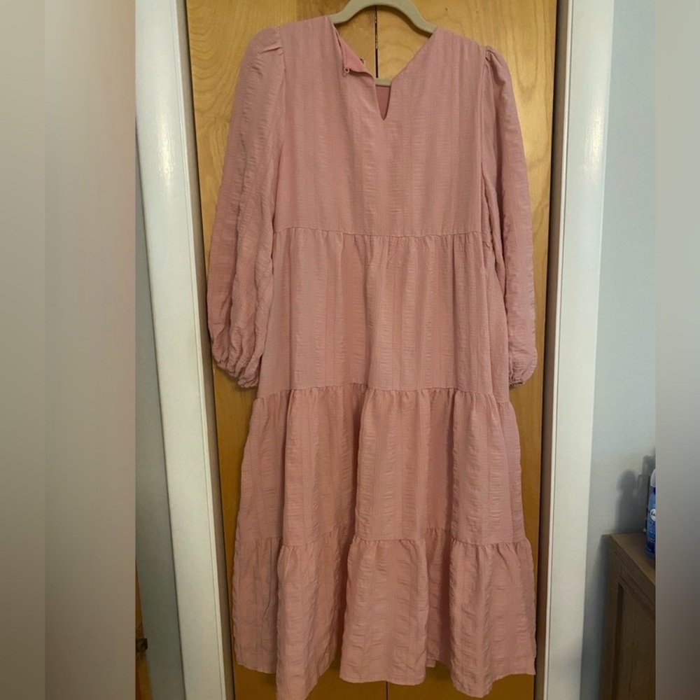 Pink Tiered Dress - Picture 2 of 4